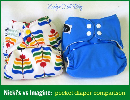 Imagine Pocket Diaper vs. Nicki's Pocket Diaper, and a Giveaway!