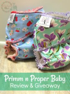 Primm n Proper Baby Cloth Diapers Review & Giveaway