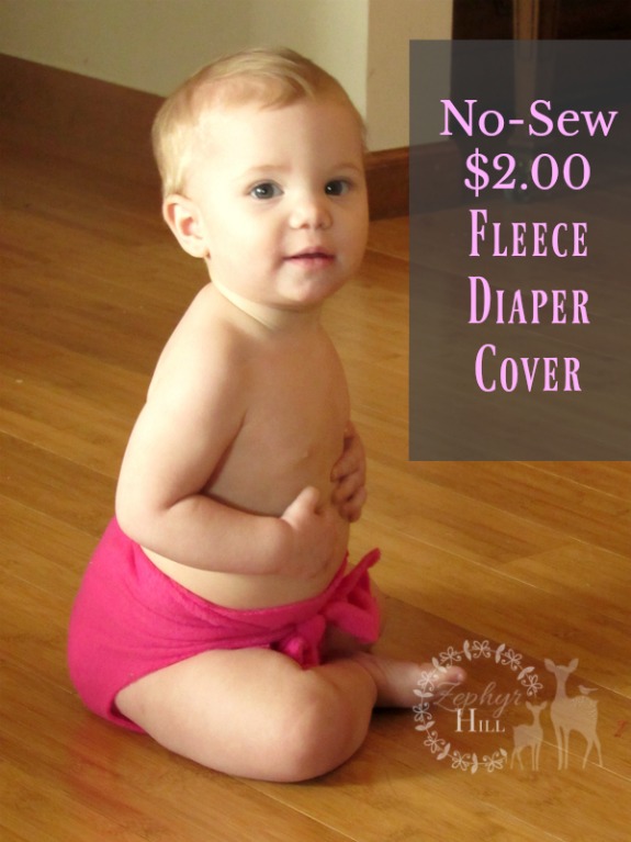 No-Sew $2 Fleece Diaper Cover